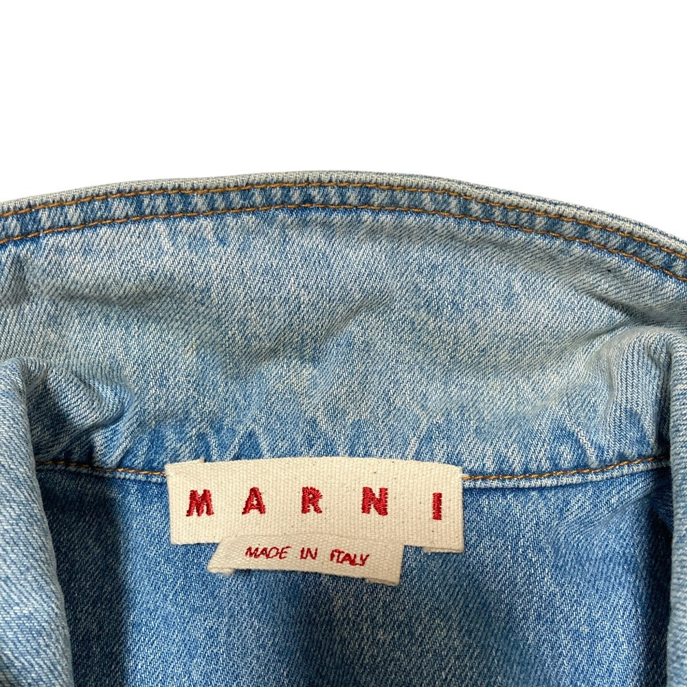 マルニ エルボーフラワーパッチ デニムジャケット