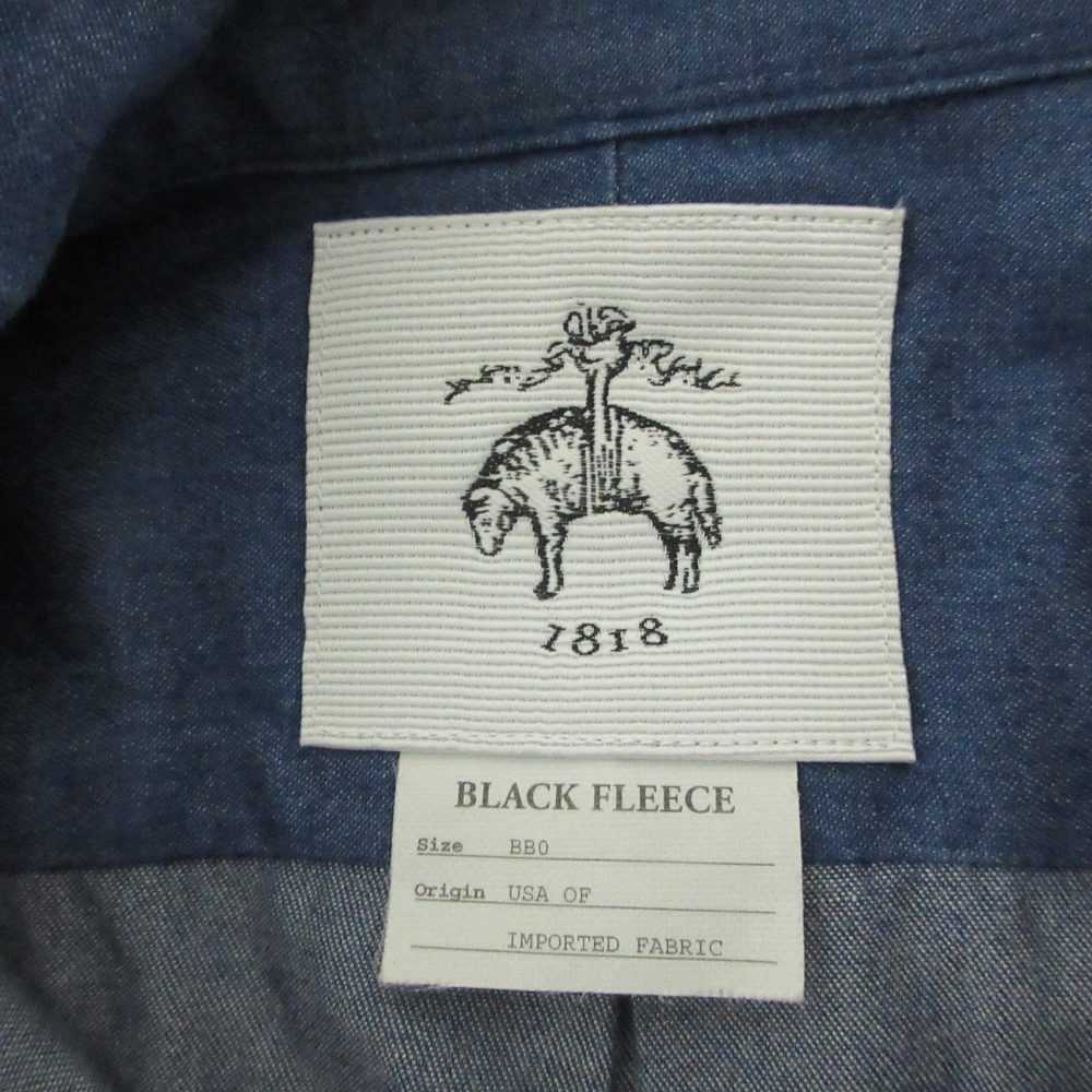 ブラックフリース 長袖ロングシャツワンピース