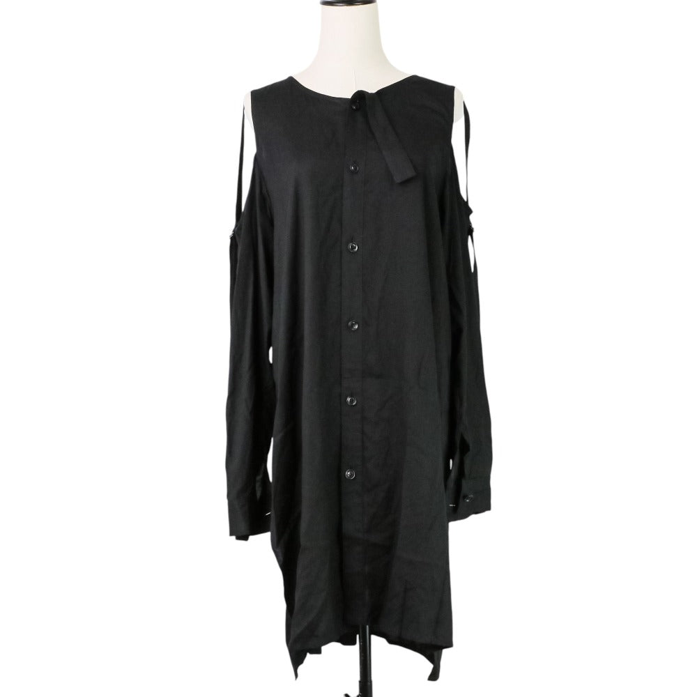ヨウジヤマモト RAYON CAMBRIC OPEN SHOULDER ワンピース