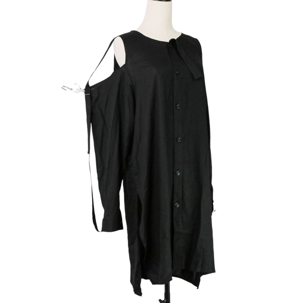 ヨウジヤマモト RAYON CAMBRIC OPEN SHOULDER ワンピース