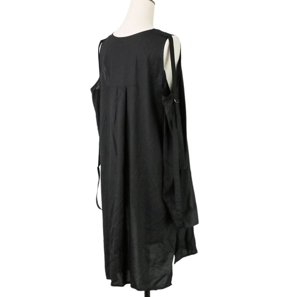 ヨウジヤマモト RAYON CAMBRIC OPEN SHOULDER ワンピース