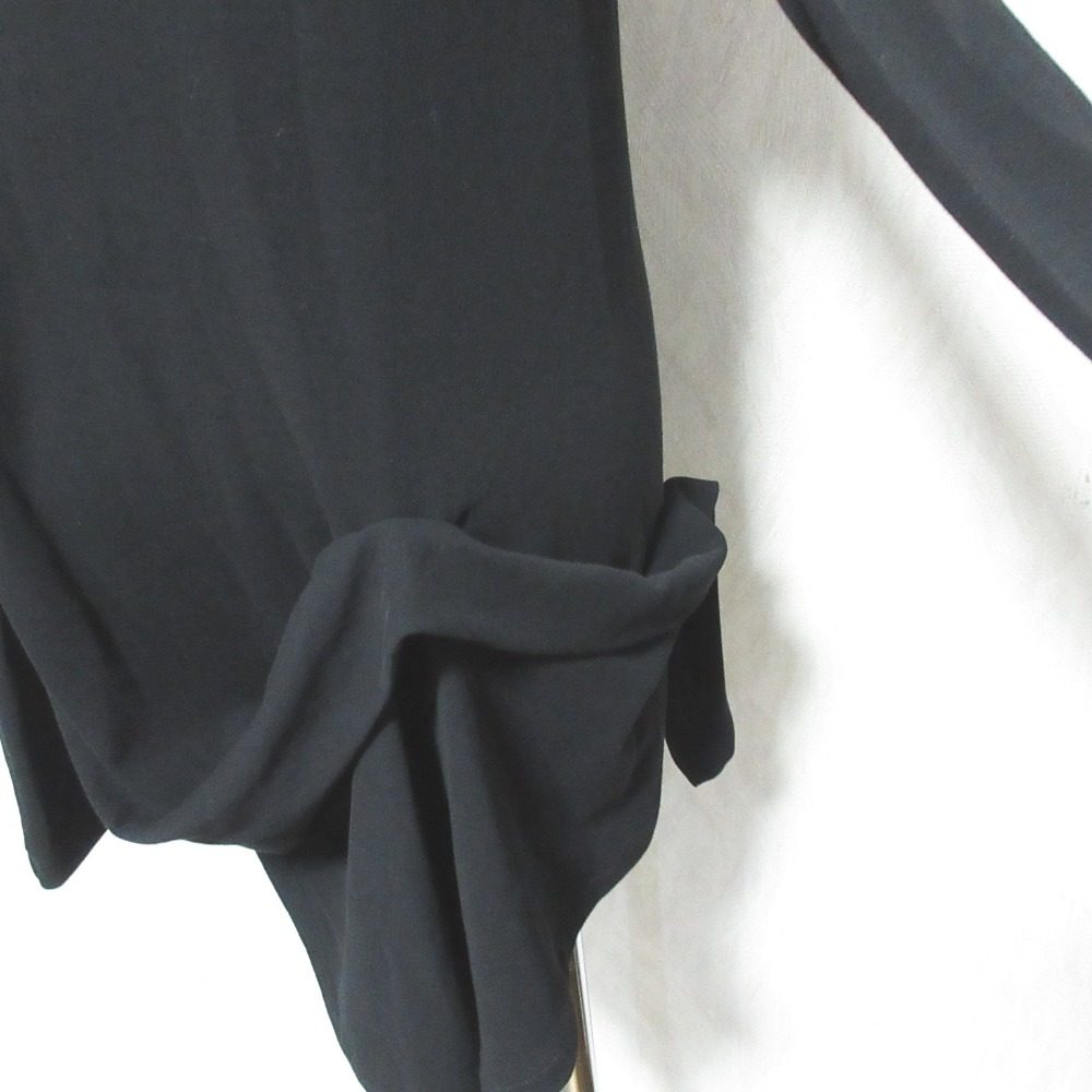 ヨウジヤマモト HARD TWIST PONTE サイドフレアオフネックTシャツ