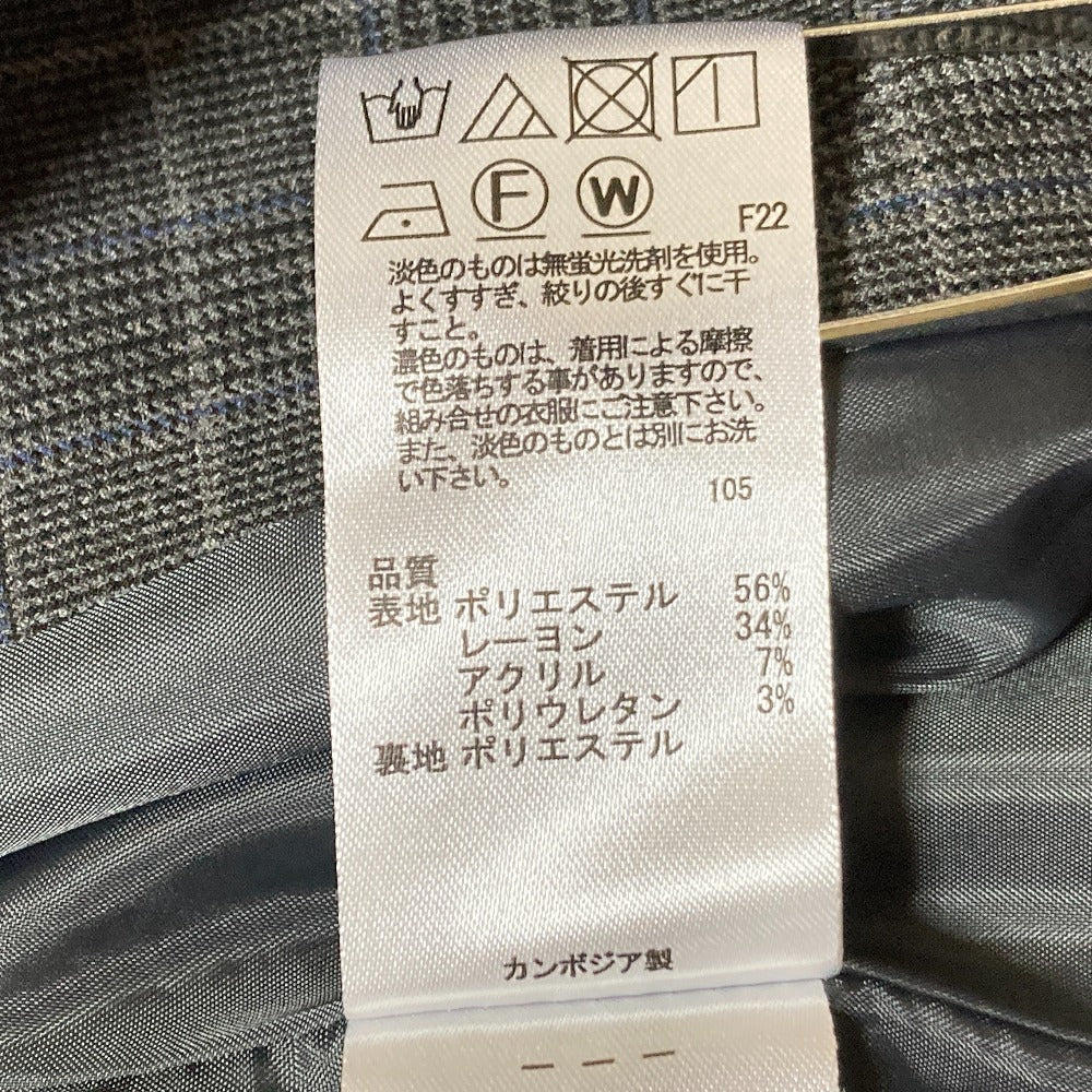 エニィスィス グレンチェックノーカラージャケットスカートセットアップ