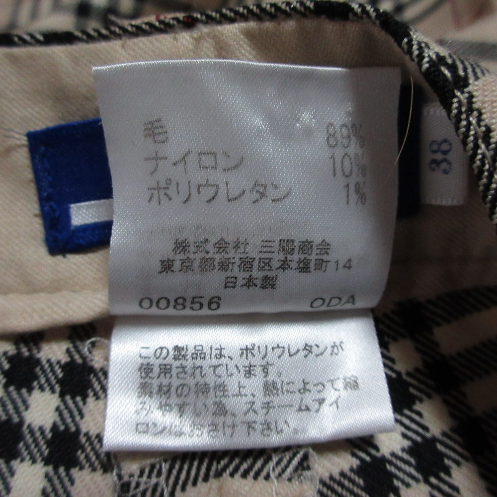 バーバリーブルーレーベル ウールノバチェックテーパードパンツ