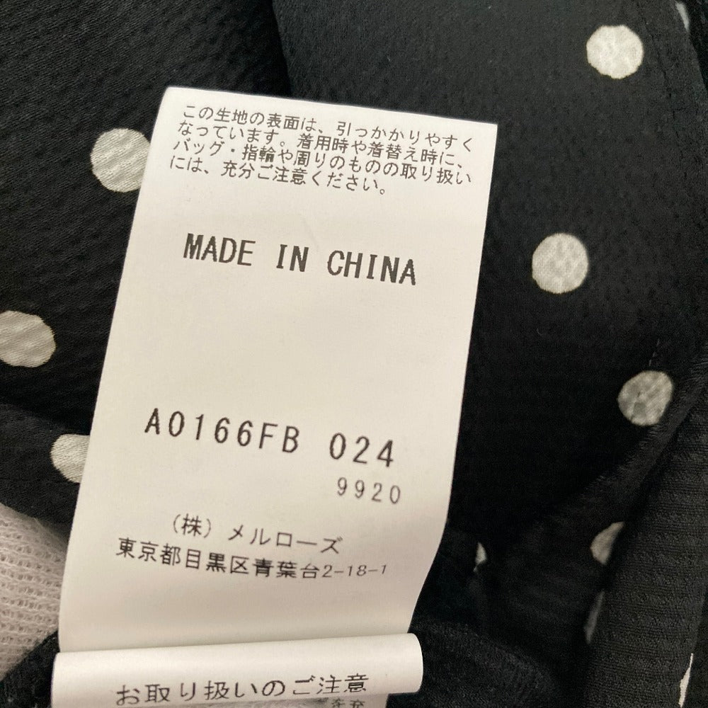 リエス ドットプリントロングスリーブボウタイブラウス