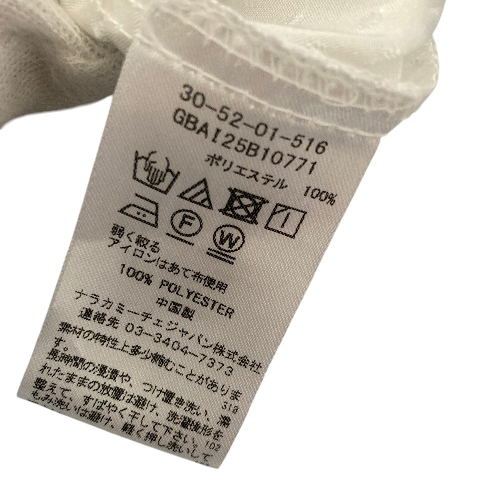 ナラカミーチェ ドットジャガードフリルリボン長袖ブラウス