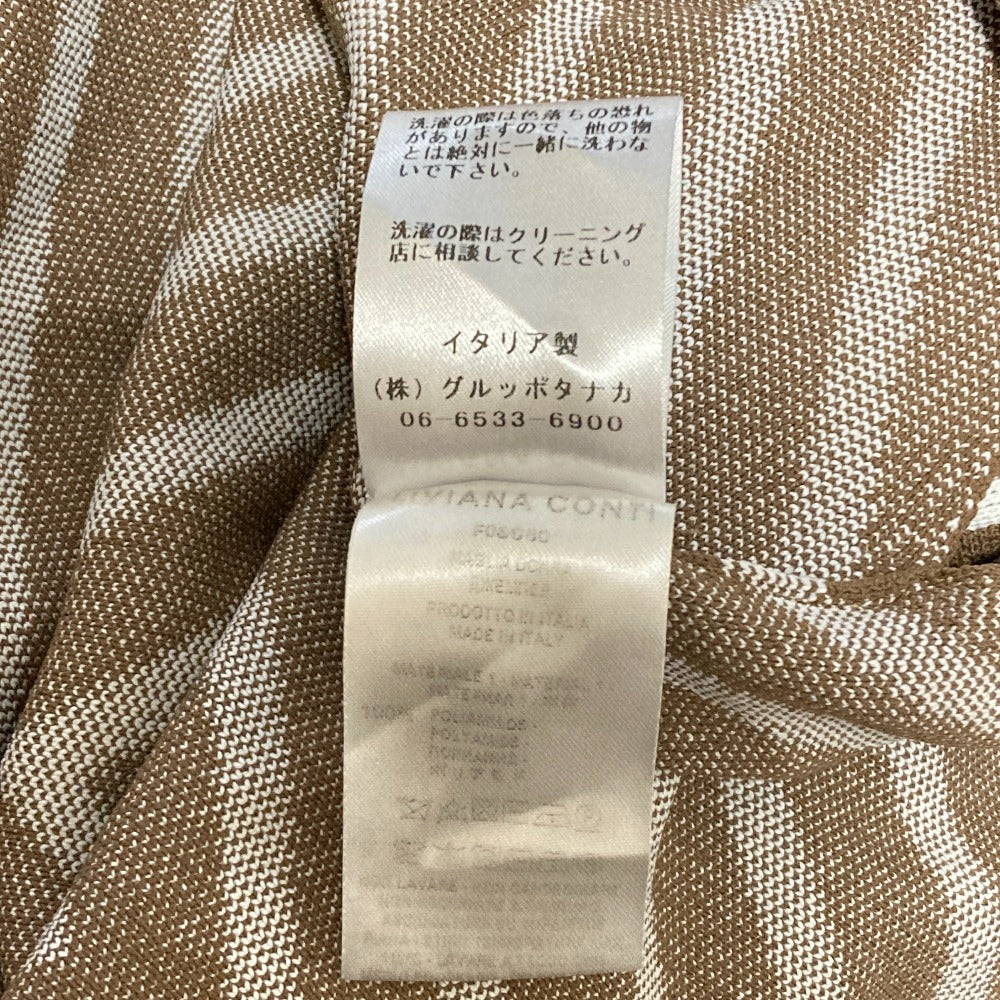 リビアナコンティ ナイロンVネックニットカットソー