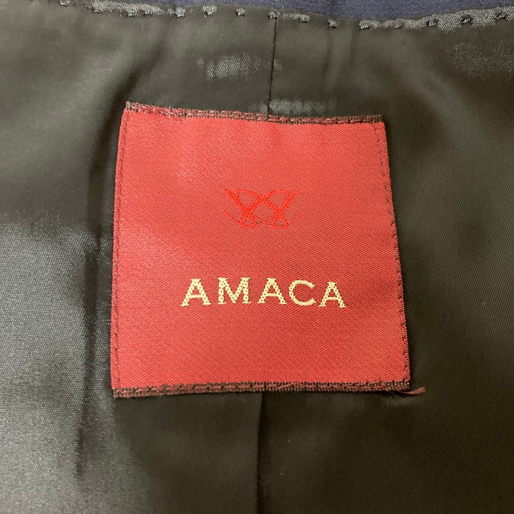 アマカ プリーツ切替ノーカラージャケットワンピースセットアップ
