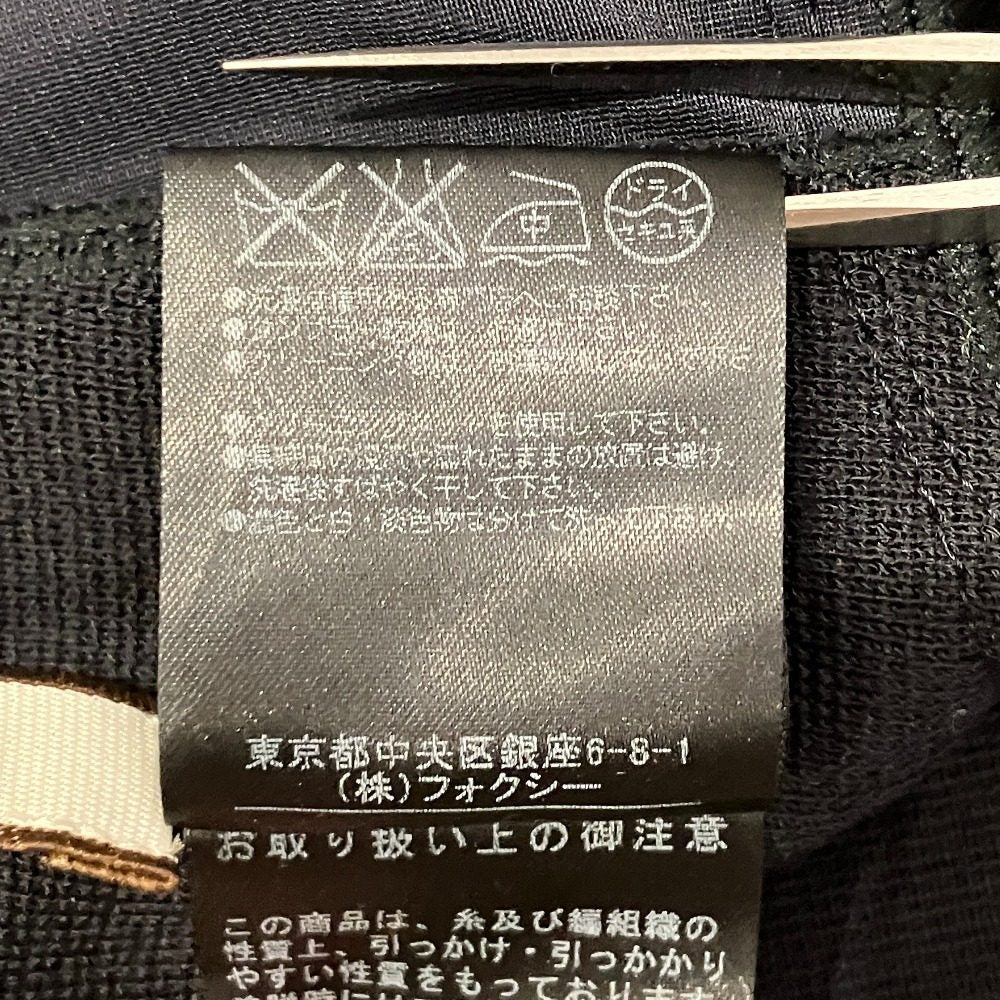 フォクシー メッシュ切替ノースリーブワンピース