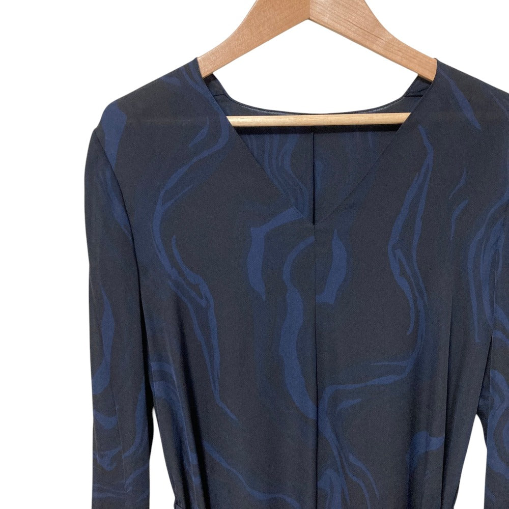 セオリー OIL SILK V NK GODET DR シルクドレス