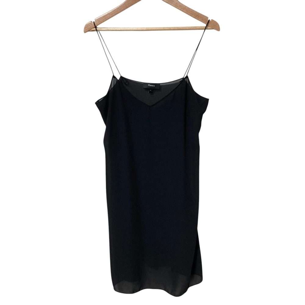 セオリー OIL SILK V NK GODET DR シルクドレス