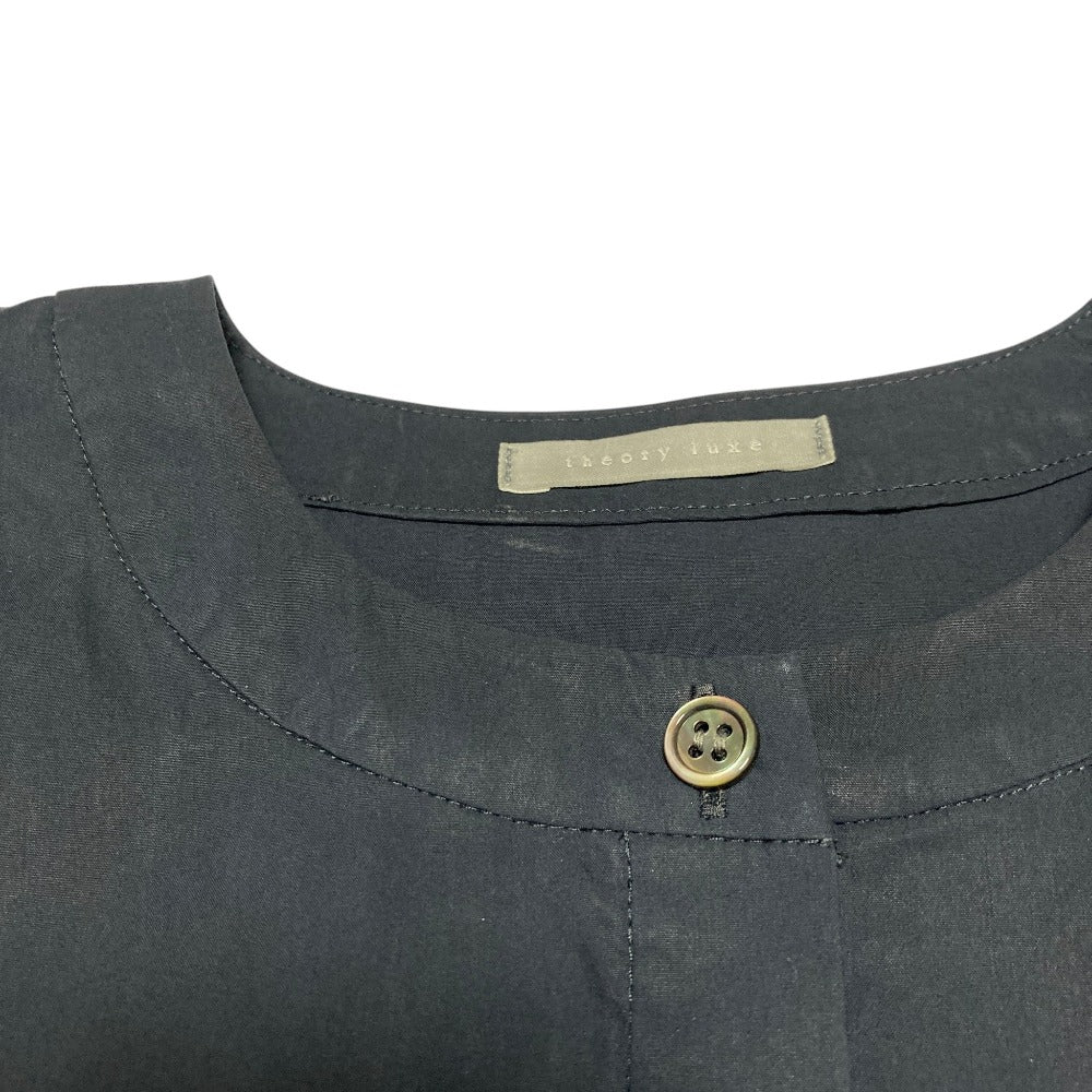 セオリーリュクス TECH POPLIN ノーカラーシャツワンピース