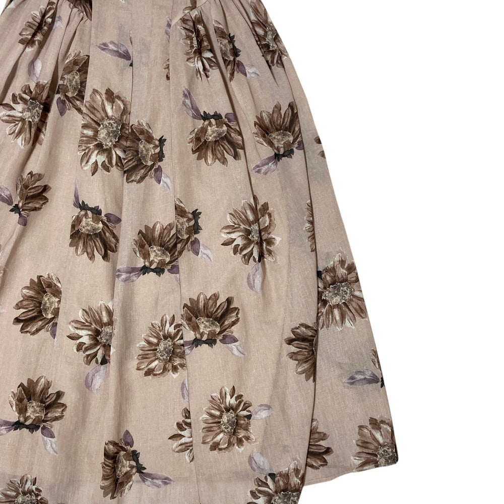 ハーリップトゥ Sunflower-Printed シフォンワンピース