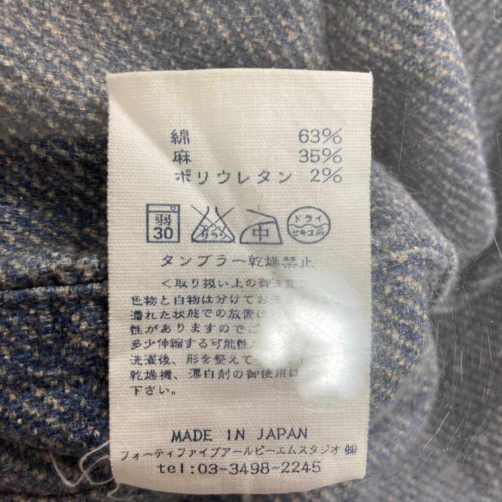 フォーティファイブアール コットンリネン スリムデニムパンツ