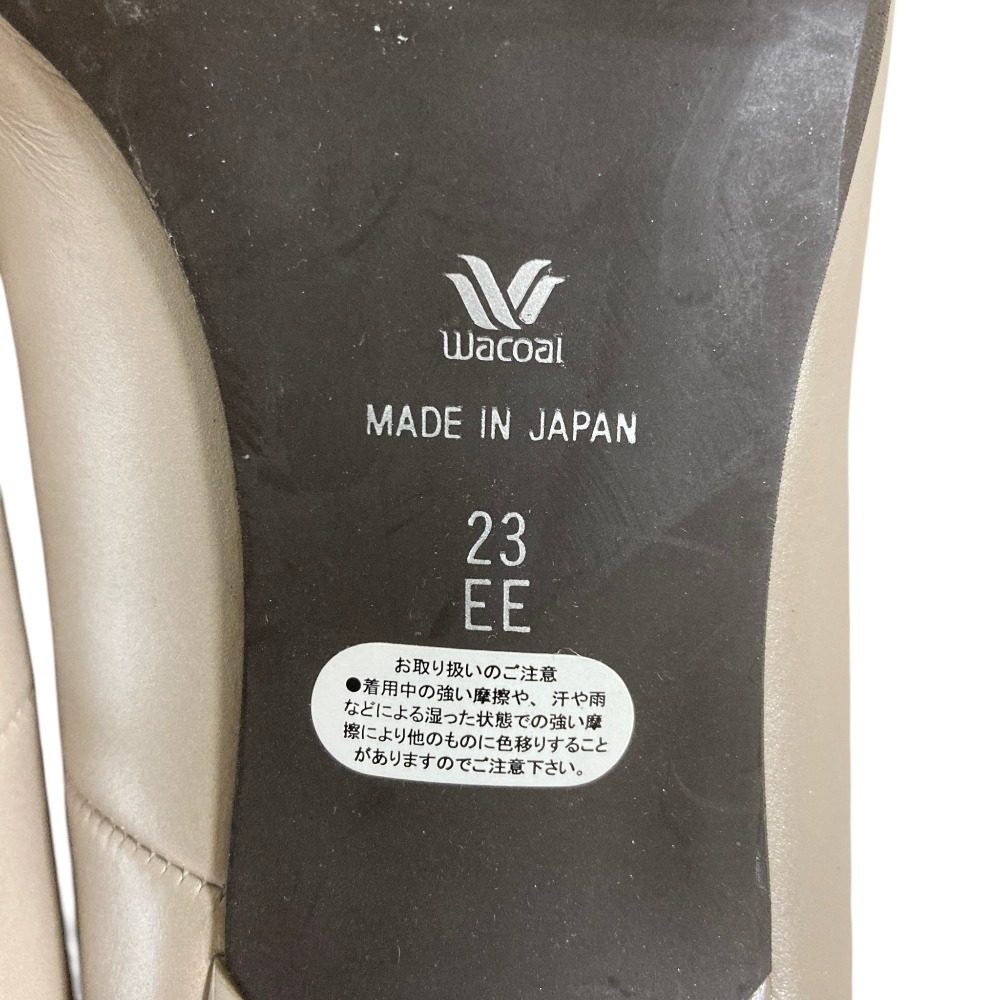 ワコール レザーローヒールパンプス