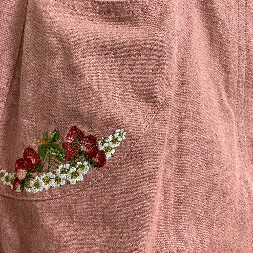 ピンクハウス フラワー刺繍フリルデニムスカート