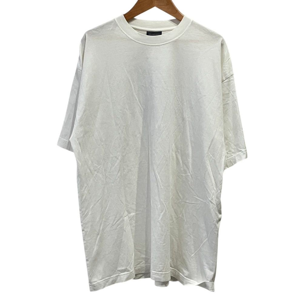 バレンシアガ ケアラベルプリント コットンオーバーサイズTシャツ