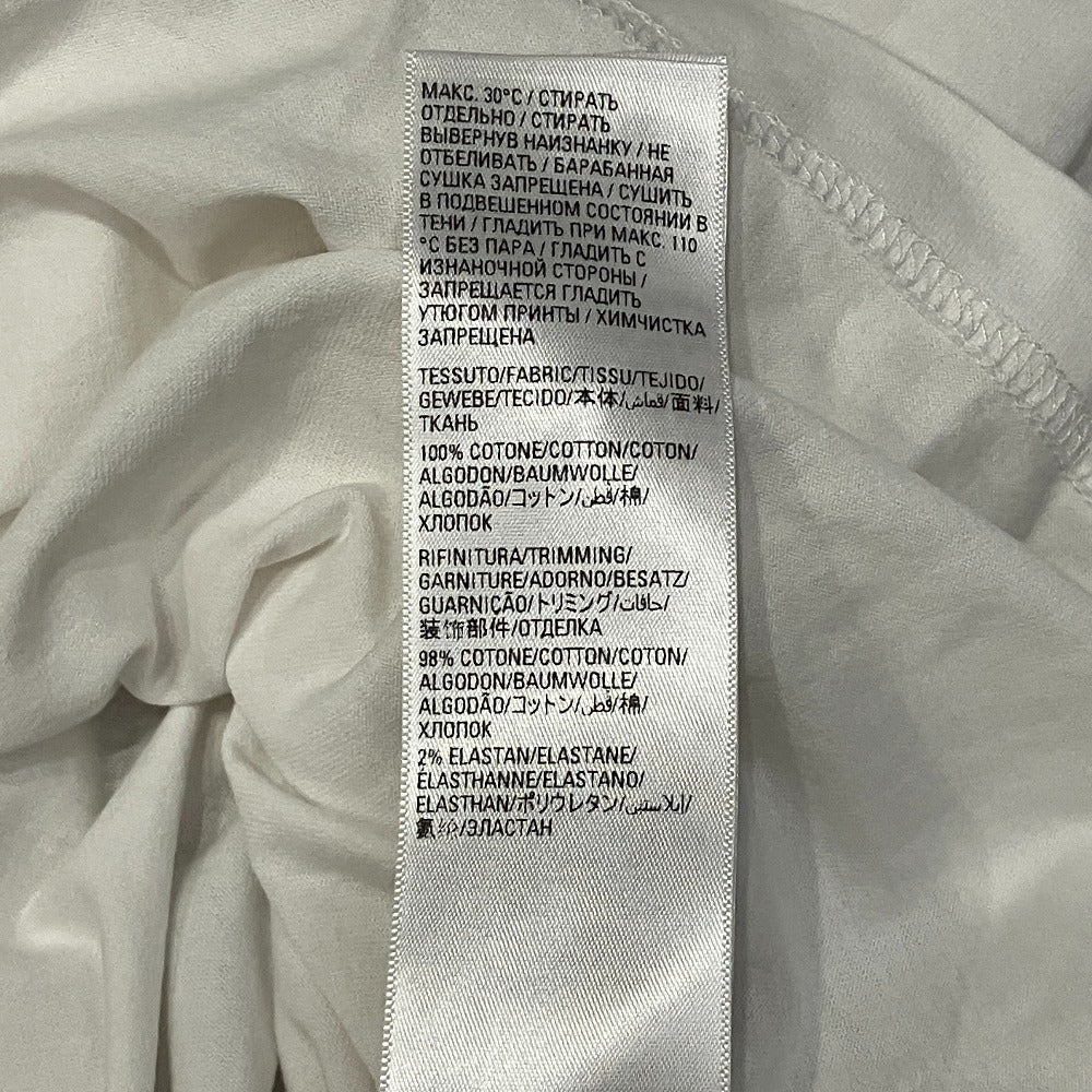バレンシアガ ケアラベルプリント コットンオーバーサイズTシャツ