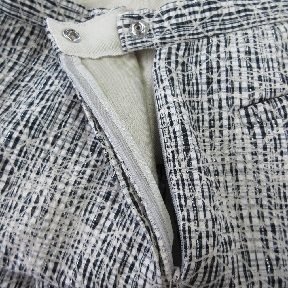 ドゥロワー ジオメトリックチェックパンツ
