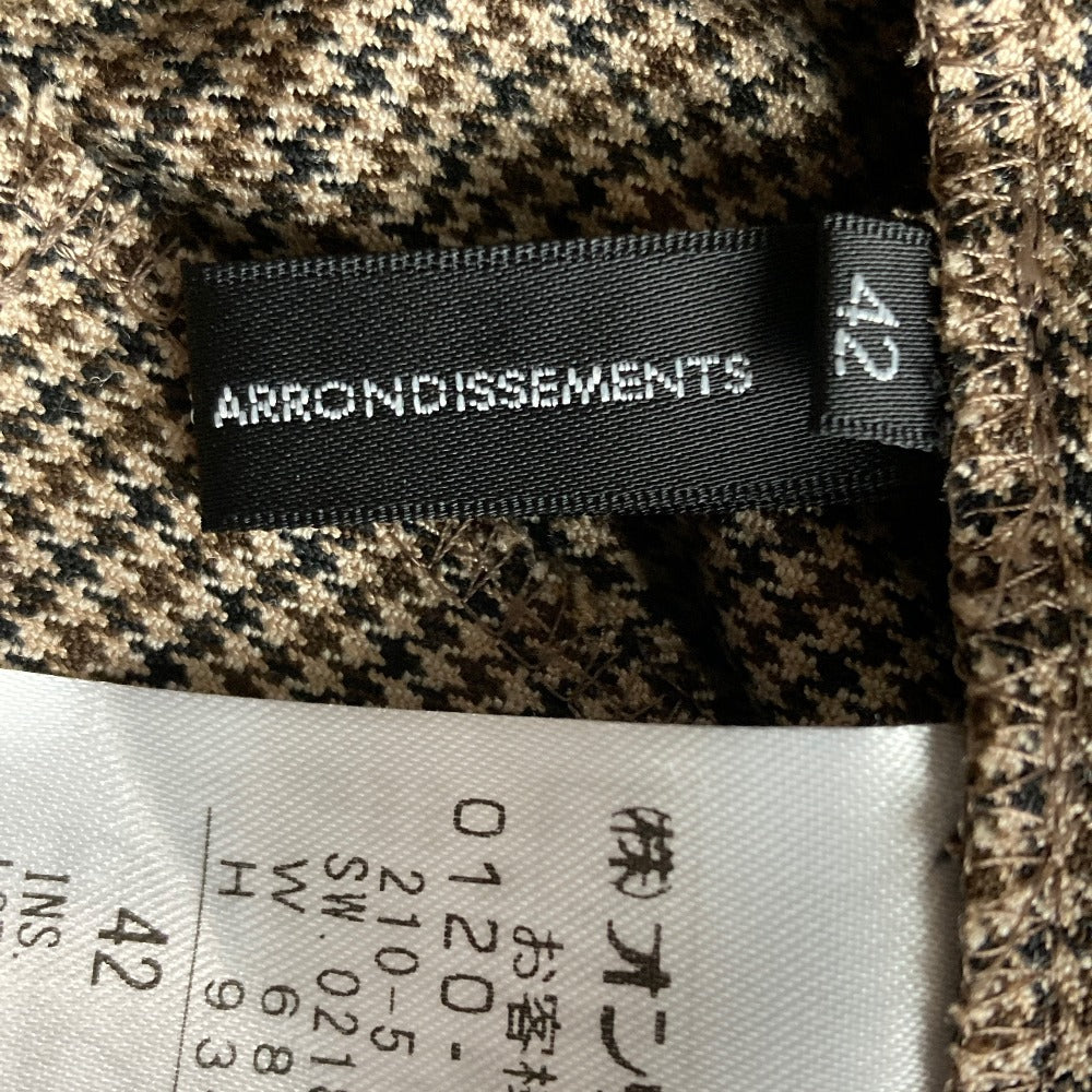 23区 チェックストレッチワイドパンツ