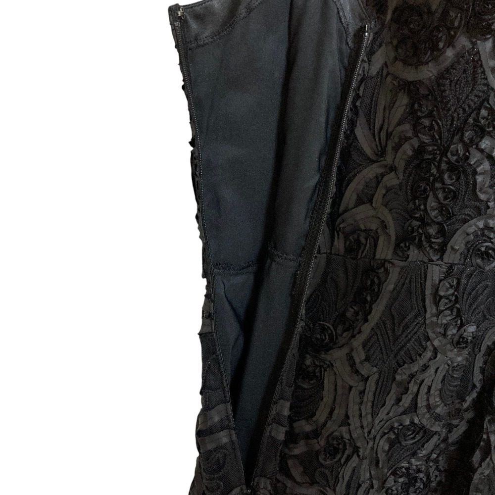 アナイ メッシュコンビノースリーブドレス
