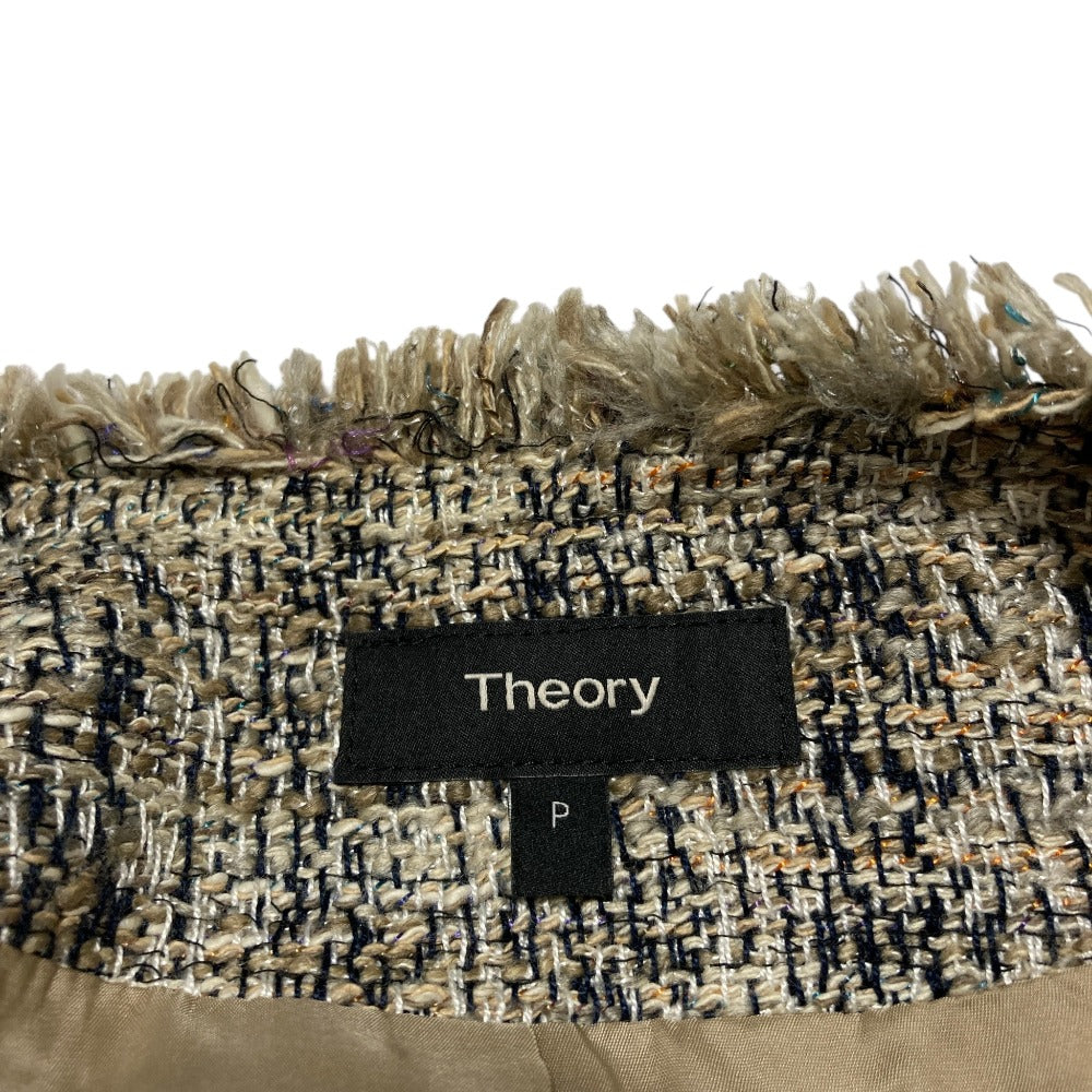 セオリー BEVERLY TWEED ノーカラーコート