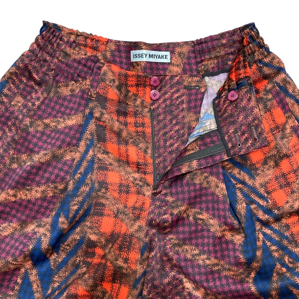 イッセイミヤケ 転写プリントワイドパンツ
