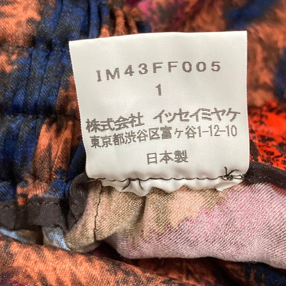 イッセイミヤケ 転写プリントワイドパンツ