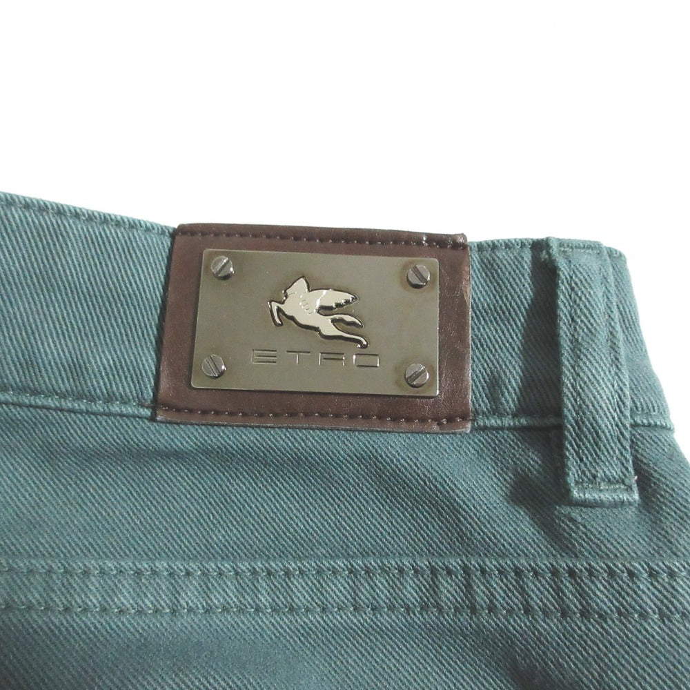 エトロ ペイズリーエンブロイダリー ストレッチデニムパンツ