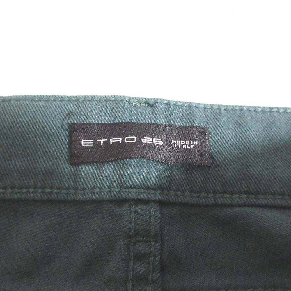 エトロ ペイズリーエンブロイダリー ストレッチデニムパンツ