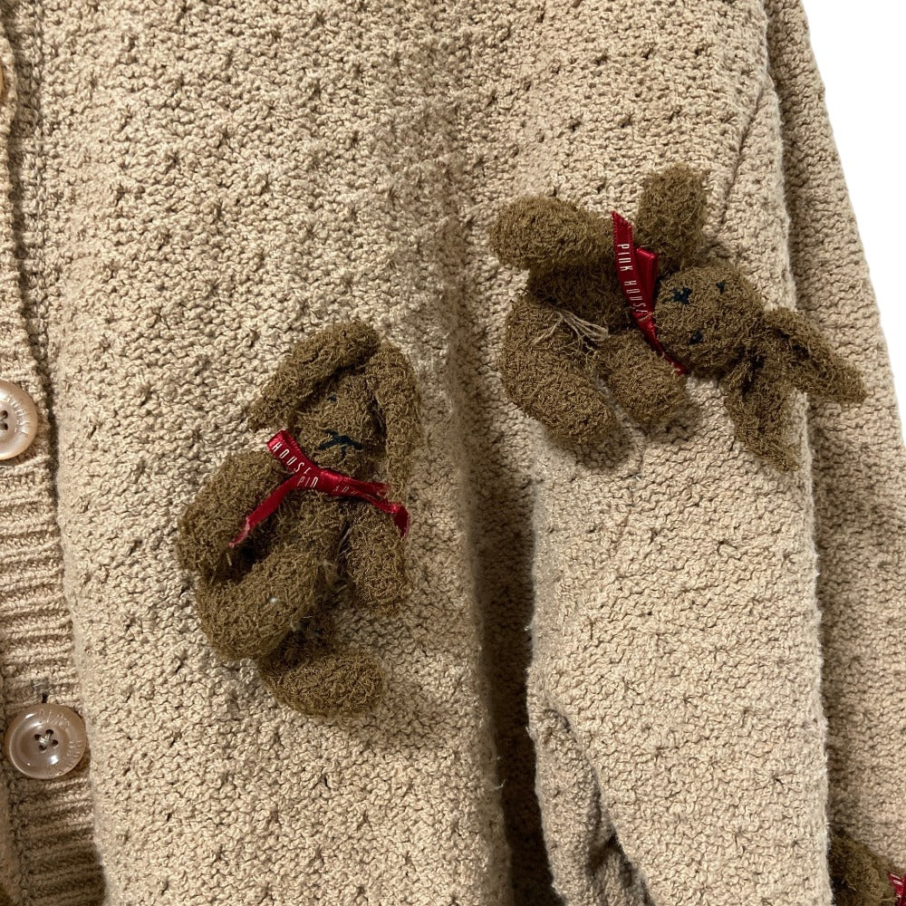 ピンクハウス 3Dラビット刺繍ニットカーディガン