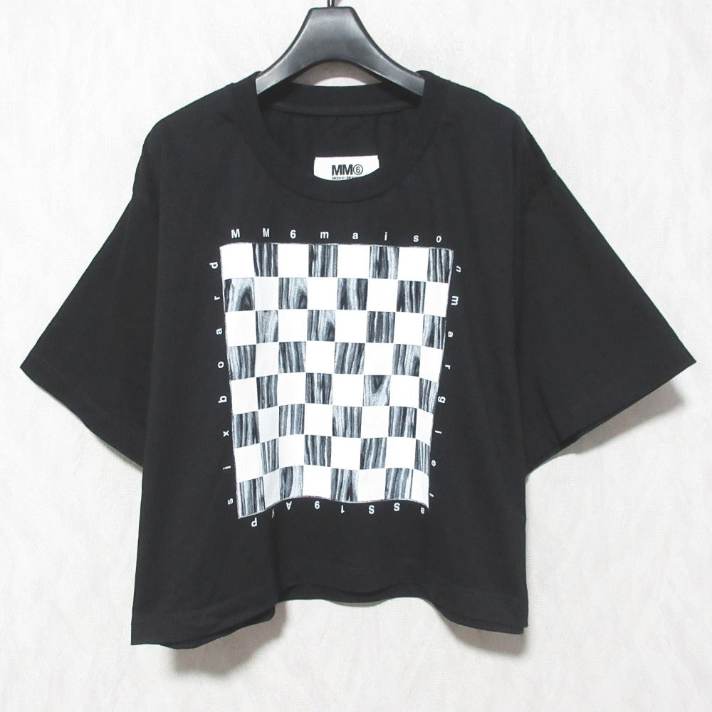 エムエムシックスメゾンマルジェラ チェック クロップドTシャツ