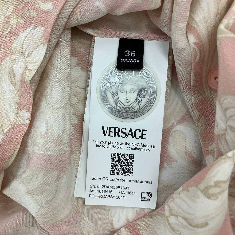 ヴェルサーチェ バロッコプリントプリーツワンピース