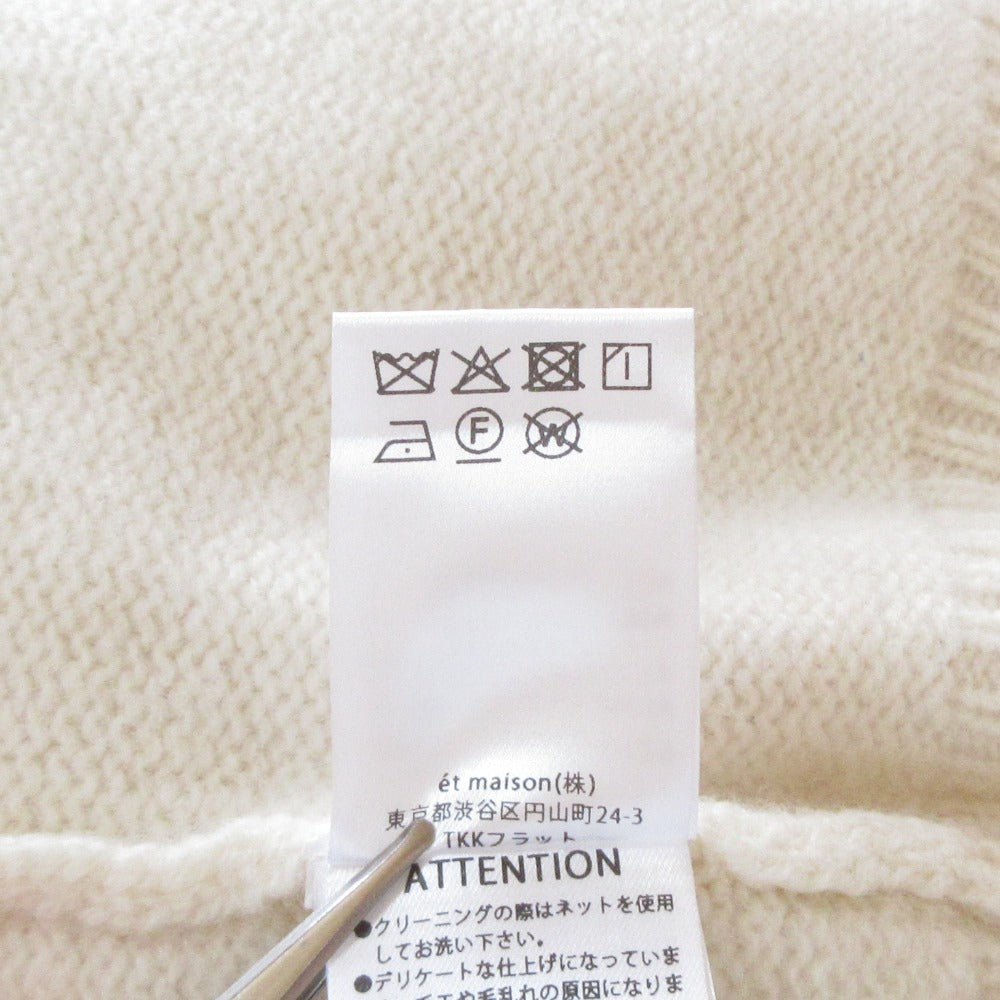 エフィ WOOL KNIT LOGO ニットカーディガン