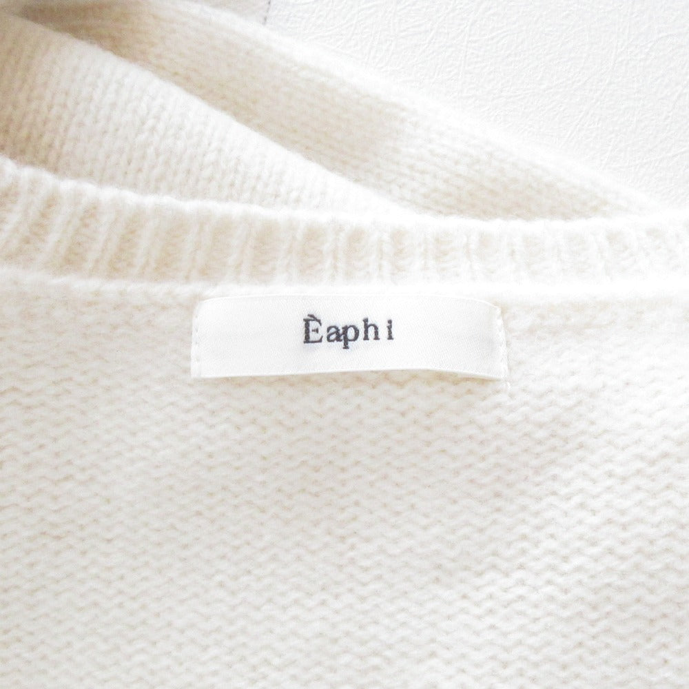 エフィ WOOL KNIT LOGO ニットカーディガン
