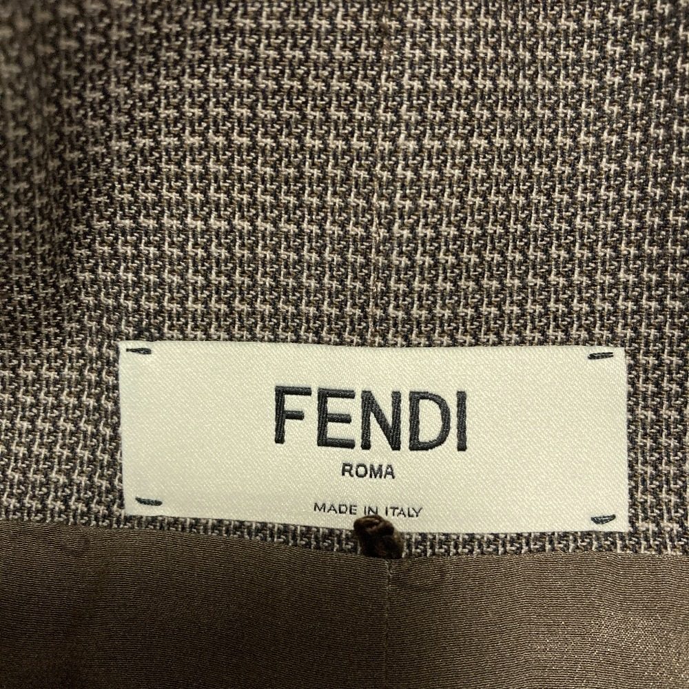 フェンディ ウールチェックペンシルスカート