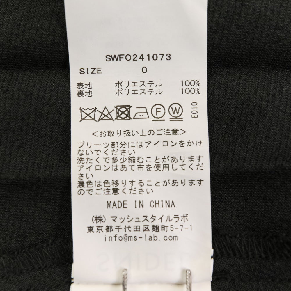 スナイデル プリーツ切替アシンメトリーノースリーブロングワンピース