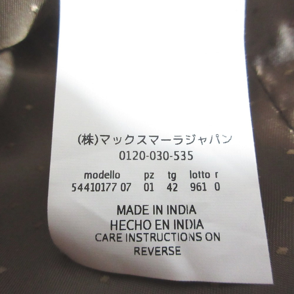 マックスマーラウィークエンドライン ゴートスキンノーカラーコート