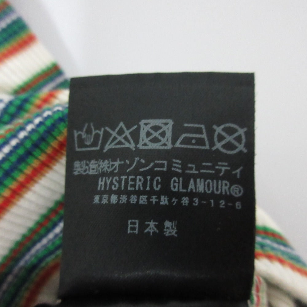 ヒステリックグラマー 刺繍ヘンリーネックチビTシャツ