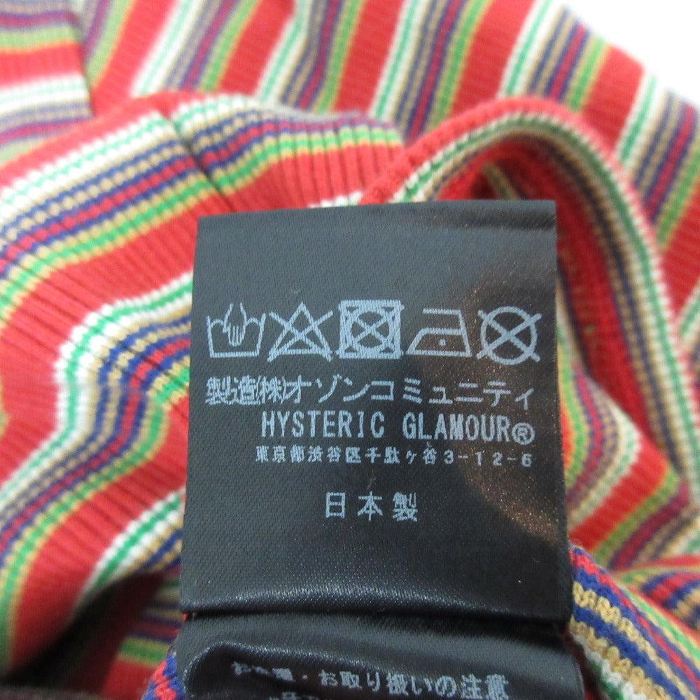 ヒステリックグラマー 刺繍ヘンリーネックチビTシャツ