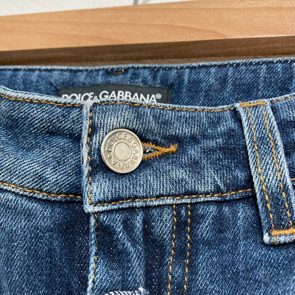 ドルチェ&ガッバーナ パッチワークデニムクロップドパンツ