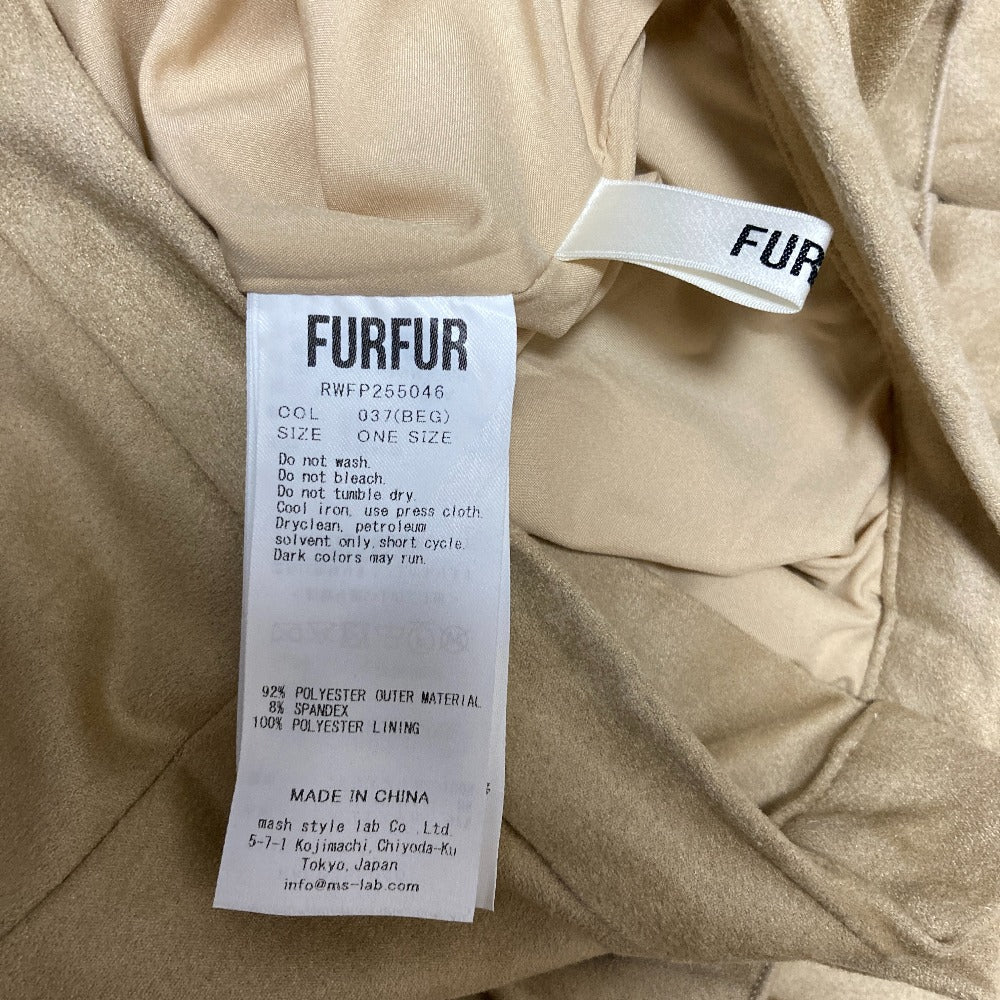 ファーファー フリルレイヤースエードショートパンツ