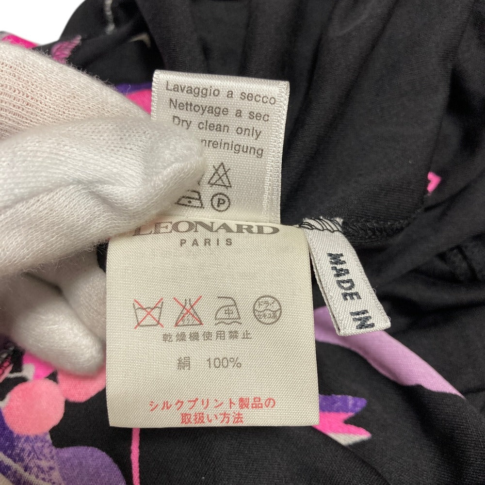 レオナールパリ シルクフラワープリントワンピース