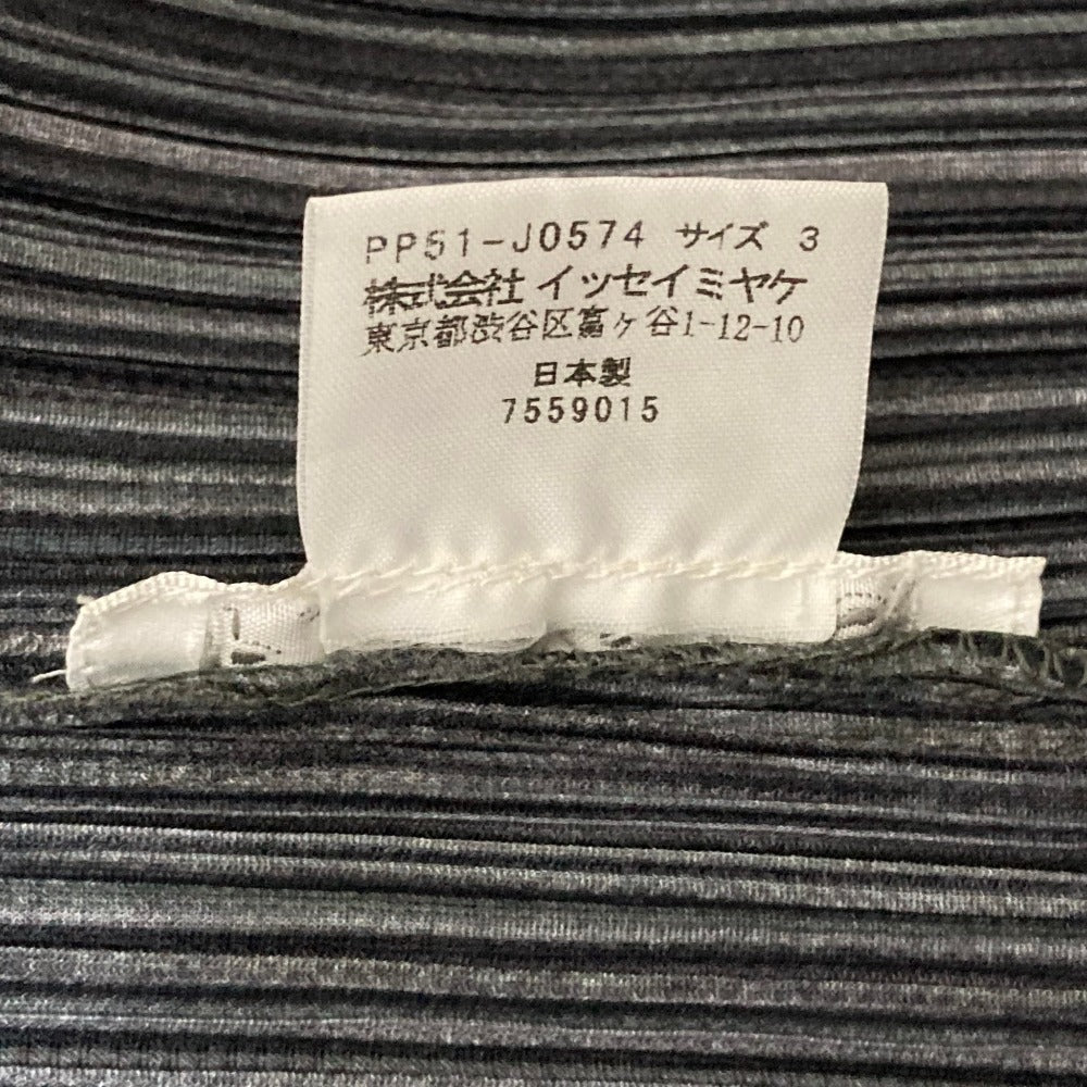 プリーツプリーズイッセイミヤケ バイカラープリーツニットカーディガン