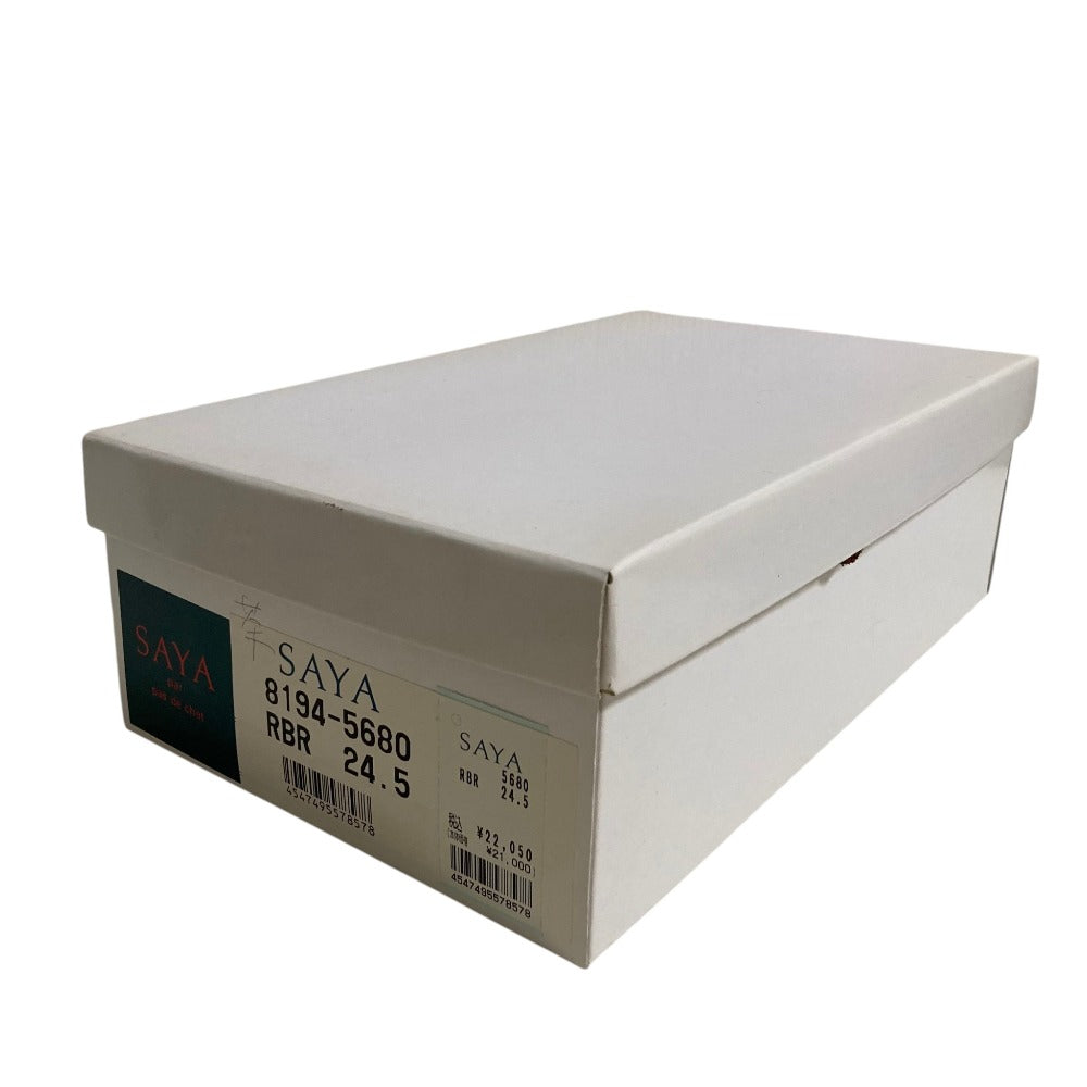 サヤ レザー レースアップスリッポンサンダル