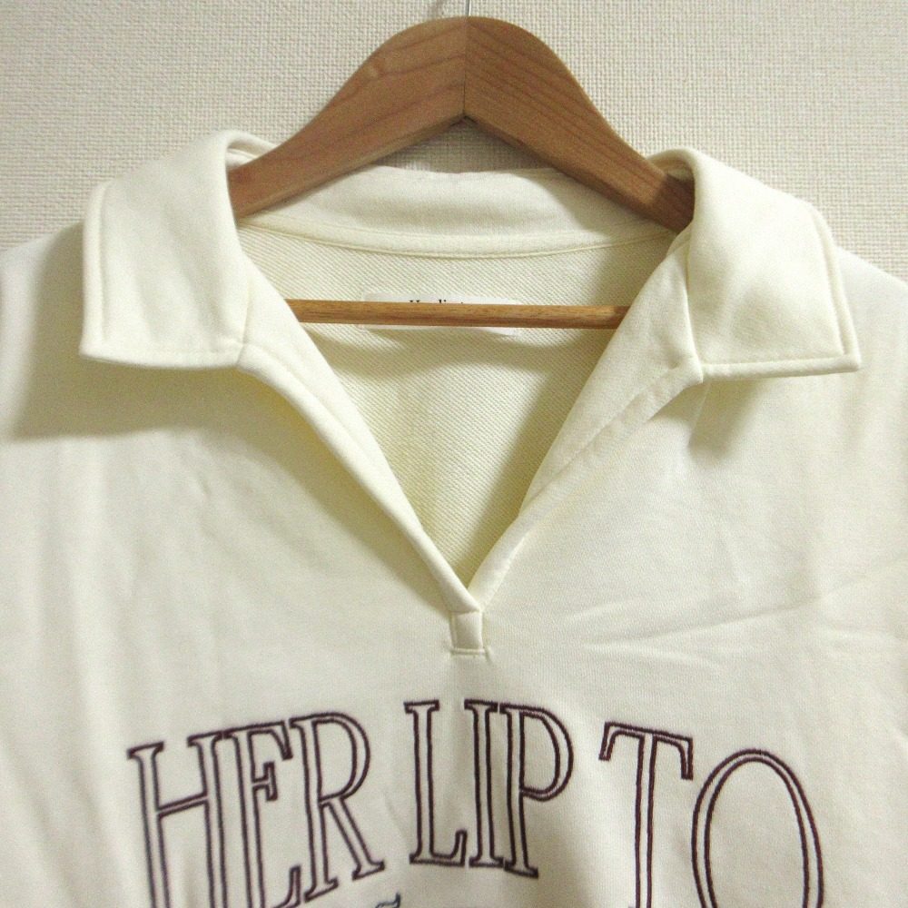 ハーリップトゥ Embroidery Polo スウェット