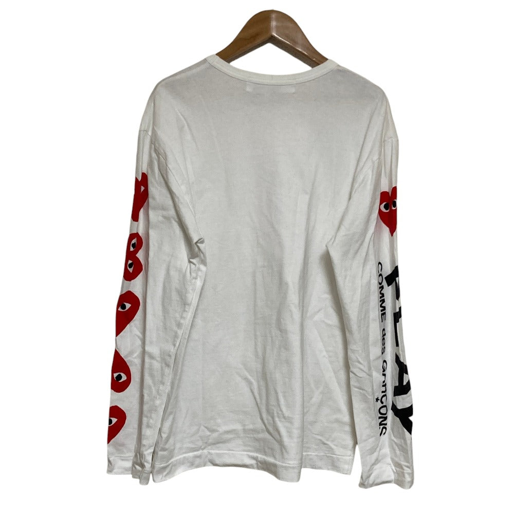 プレイコムデギャルソン ハートプリントロングスリーブTシャツ