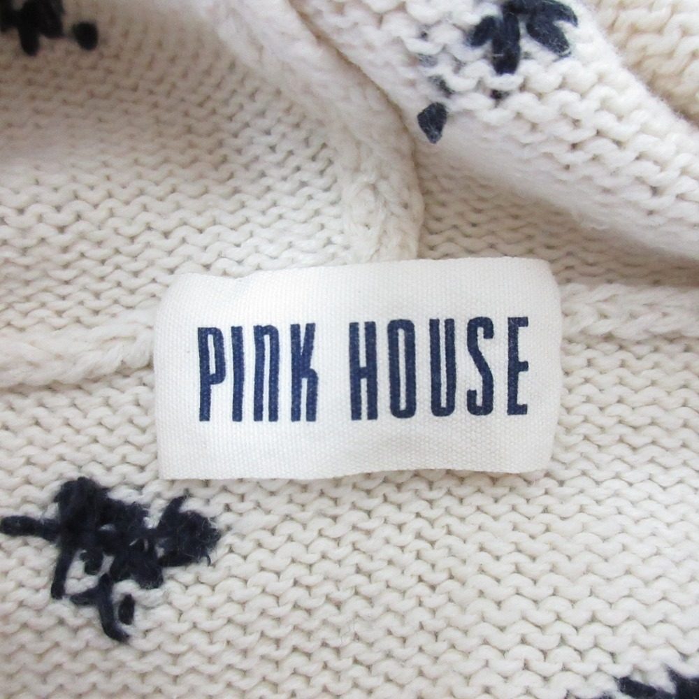 ピンクハウス フラワー刺繍フーディーニットベスト