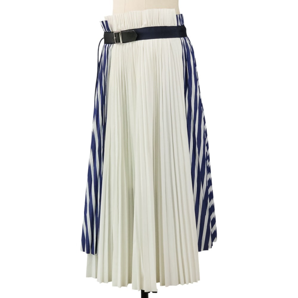 サカイ Stripe Shirting プリーツスカート