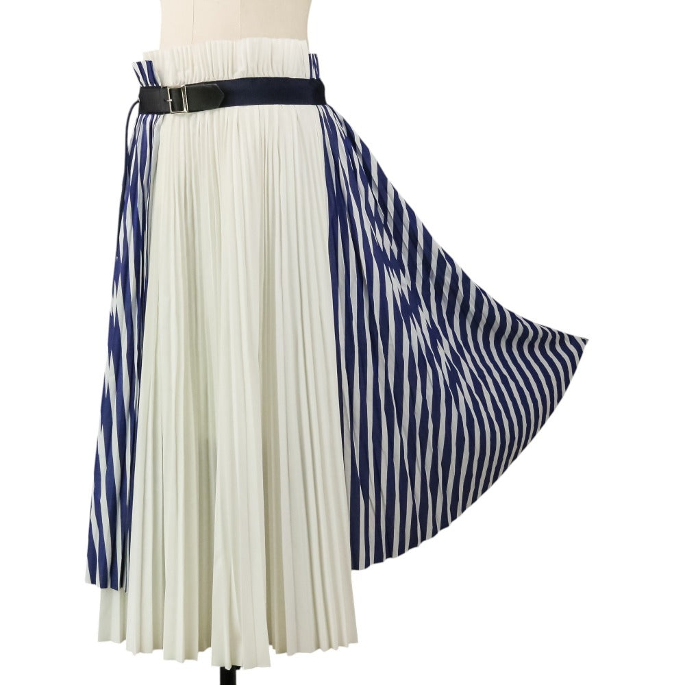サカイ Stripe Shirting プリーツスカート
